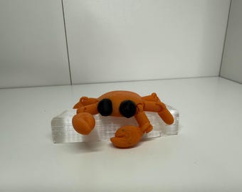 Articulated Crab Fidget – Custom 3D Printed Desk Pet