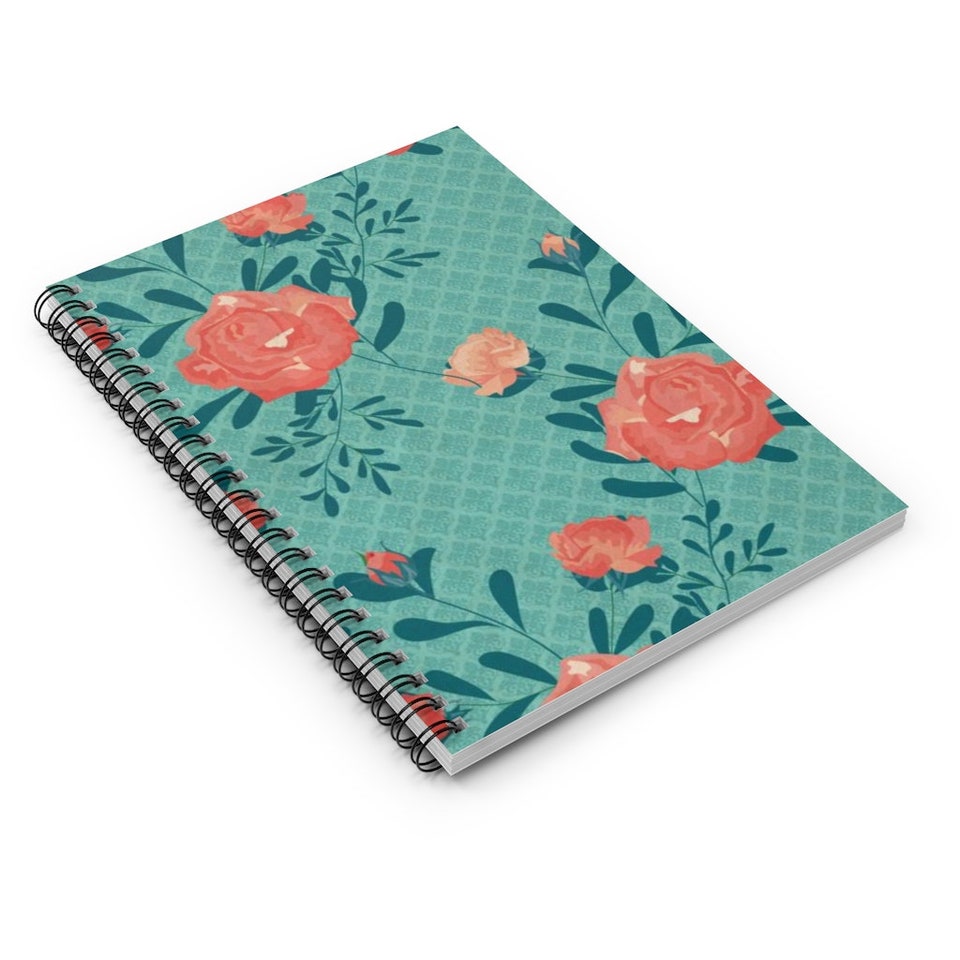 Discover Floral Spiral Notebook - Ruled Line