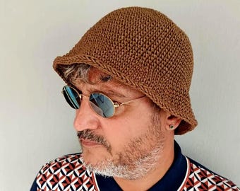 Crochet Bucket Hat for Men by BudanovaDezign