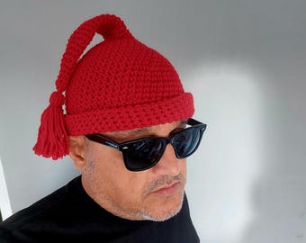 custom crochet red hat