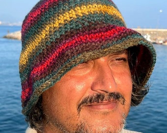 Crochet Bucket Hat for Men by BudanovaDezign