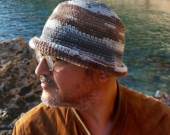 Crochet Bucket Hat for Men by BudanovaDezign