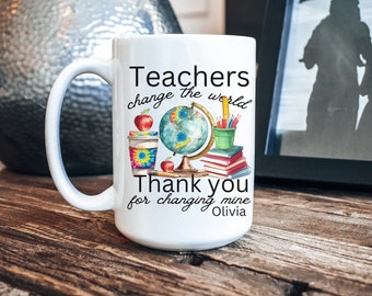 Personalized Teacher Mug, Teacher Appreciation Gift, Cup For Teacher, End Of Year Teacher Gift, Preschool Teacher, Teacher Thank You, 2024