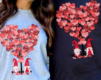 Couples Valentine Gnome Shirt, Wife Valentines Gift, Valentines Gnome Shirt, Gnomes Heart Shirt, Romantic Valentines Shirt, Valentines Gift