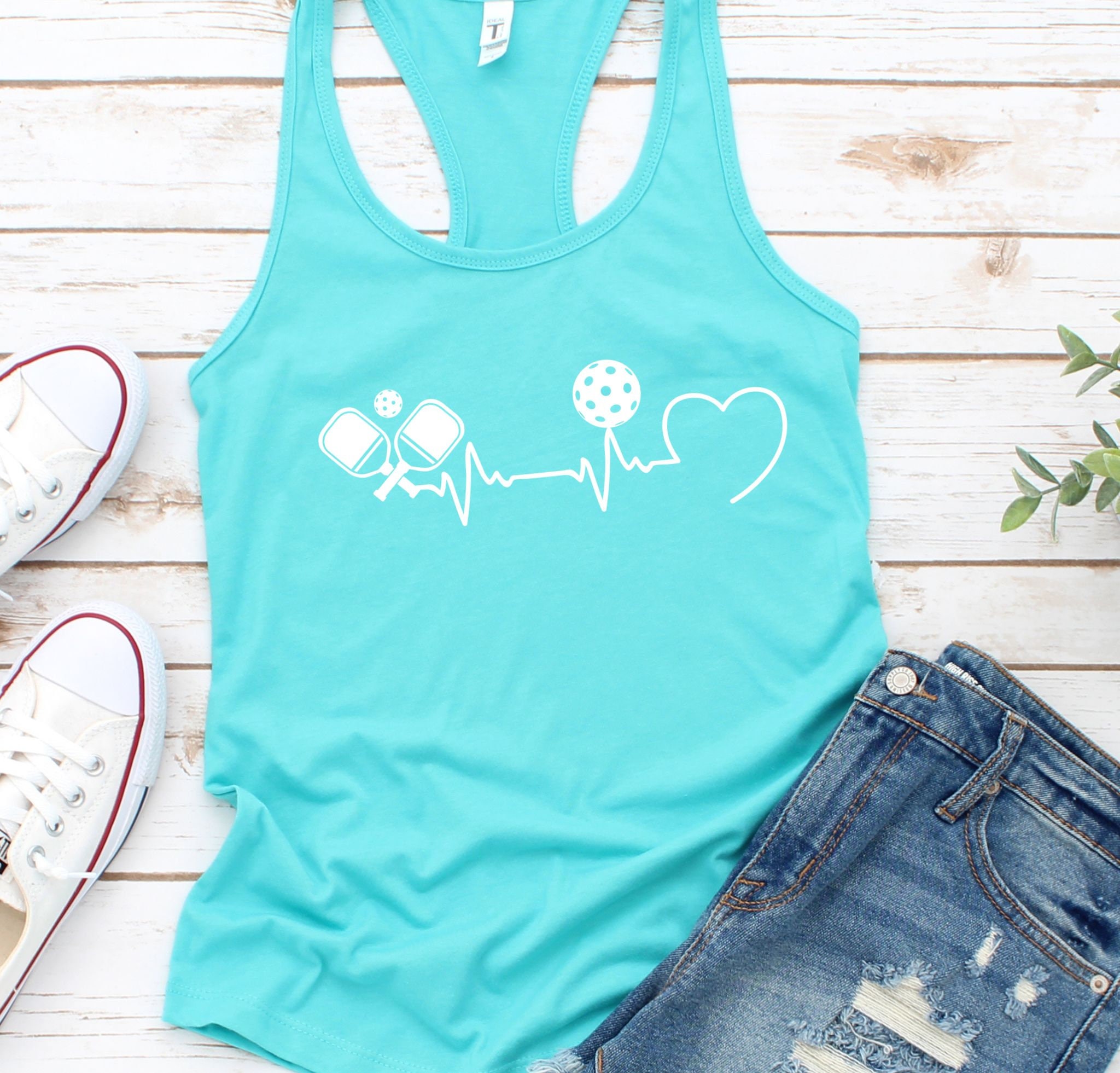 Pickleball Player Heartbeat Pulse T-Shirt - Unisex Gift For Women & Men, Fans, Casual Tee - View #12