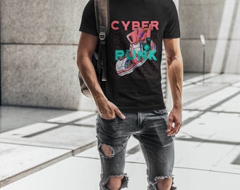 Neon Cyberpunk Shirt, Retro Futuristic Shirt, Modern Shoe Shirt, Vaporwave Shirt, Pastel Goth Shirt, Graphic Cyber Shirt, Nerdy Comic Shirt