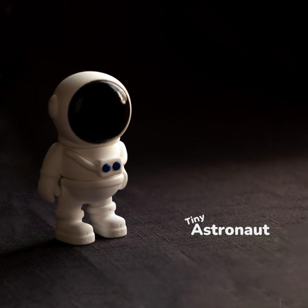 Cute Astronaut Mini Figure 3D Printed Space Decoration for Home or ...