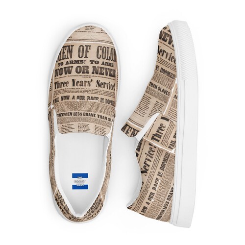 Read My Feet - Men of Color Call to Arms - Men’s slip-on canvas shoes - shops 1863 broadside - Civil War