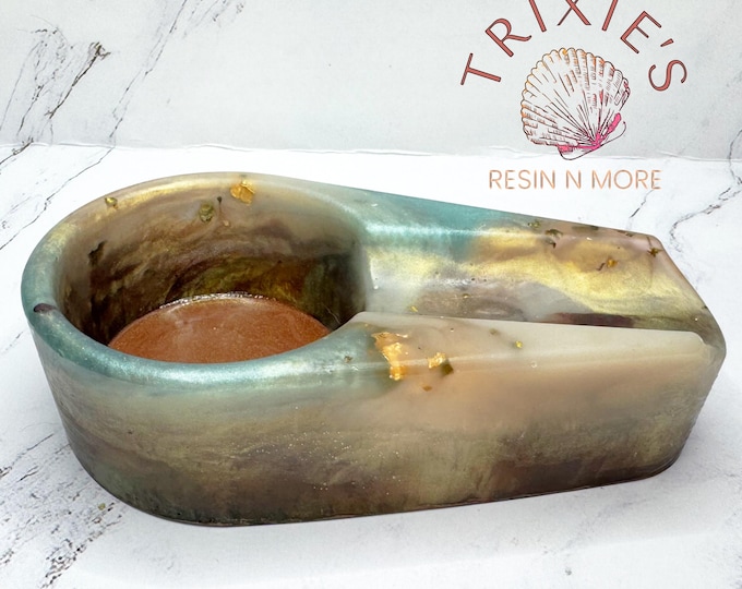 Featured listing image: Cigar Ashtray Single Cigar Holder Ash Slot Tobacco Matte