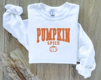 Sudadera bordada con especias de calabaza, ropa de otoño