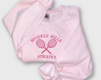 Beverly Hills Athletics Embroidered Sweatshirt, Athletes Crewneck, 90s Sweatshirt, Athletic Club, Gift For Her or Him, Tennis Lovers, Sports