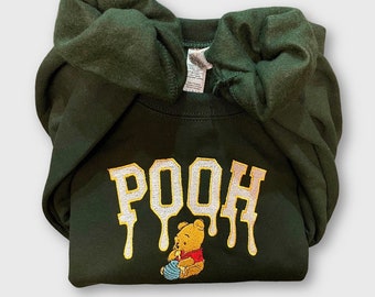 Winnie the Pooh Embroidered Sweatshirt, Childhood Crewneck, 90s Sweatshirt, Gift for him and her, Women and Men's Clothing, Anime Cartoon