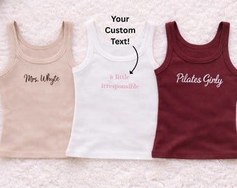 Débardeur personnalisé, texte ou logo personnalisé, hauts de mariée et de voyage entre filles