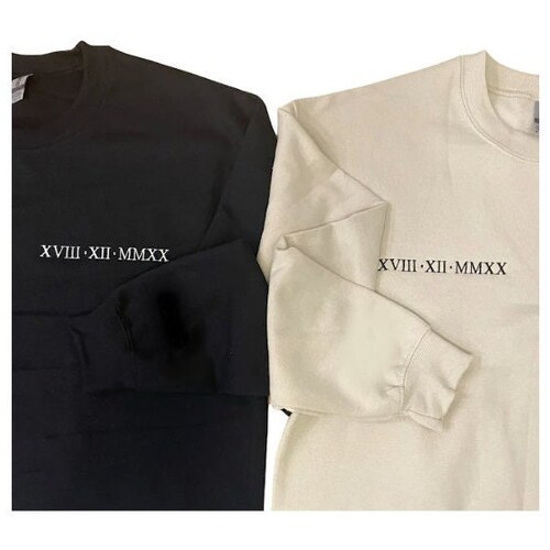 Personalized Embroidered Anniversary Sweatshirt Hoodie Etsy