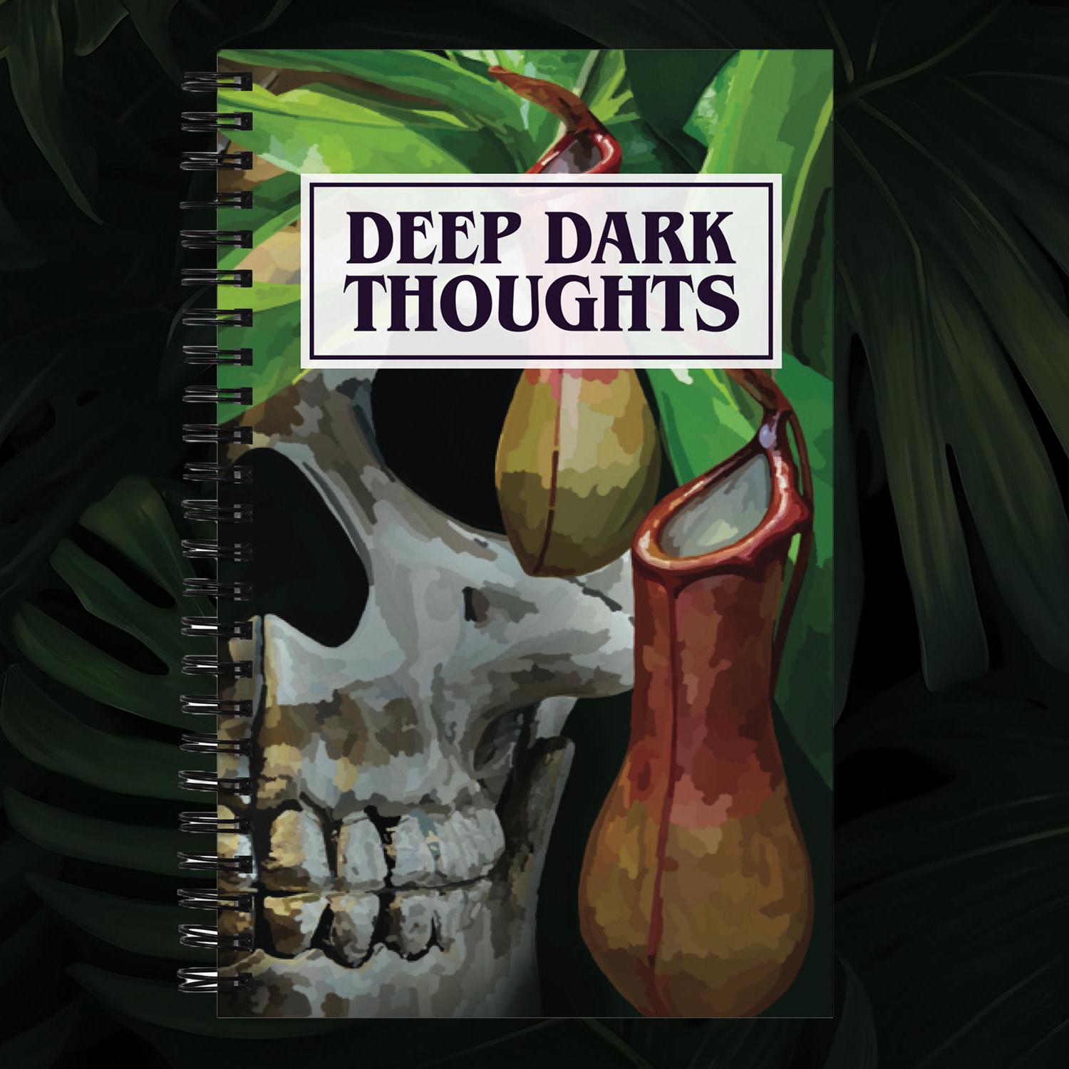 The Witch's Dark Moon Tarot & Crystal Journal - Deep Dark Thoughts Wired Notebook