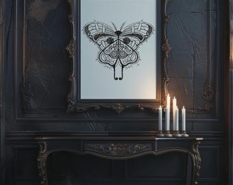 Larry the Moth - digital art file for print