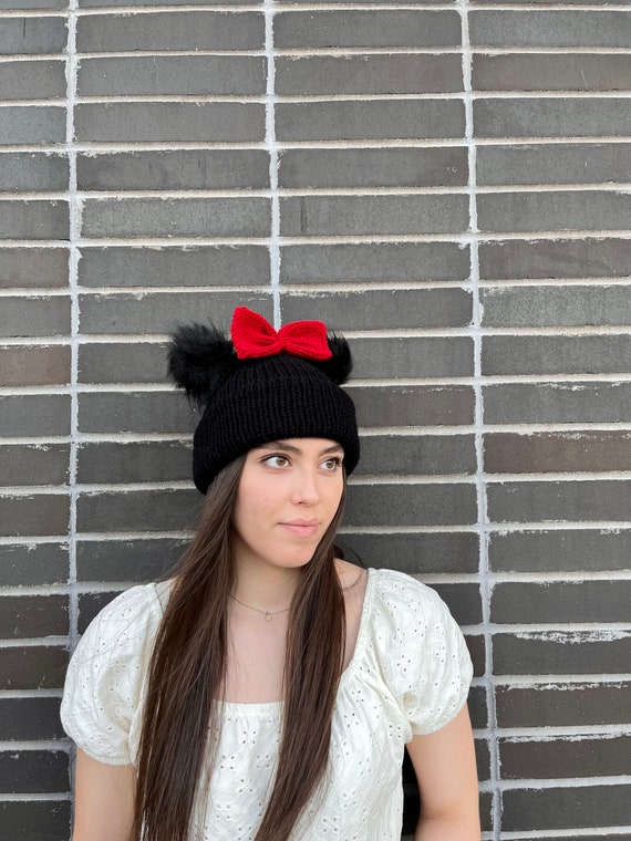 Minnie Mouse Inspired Beanie-minnie 