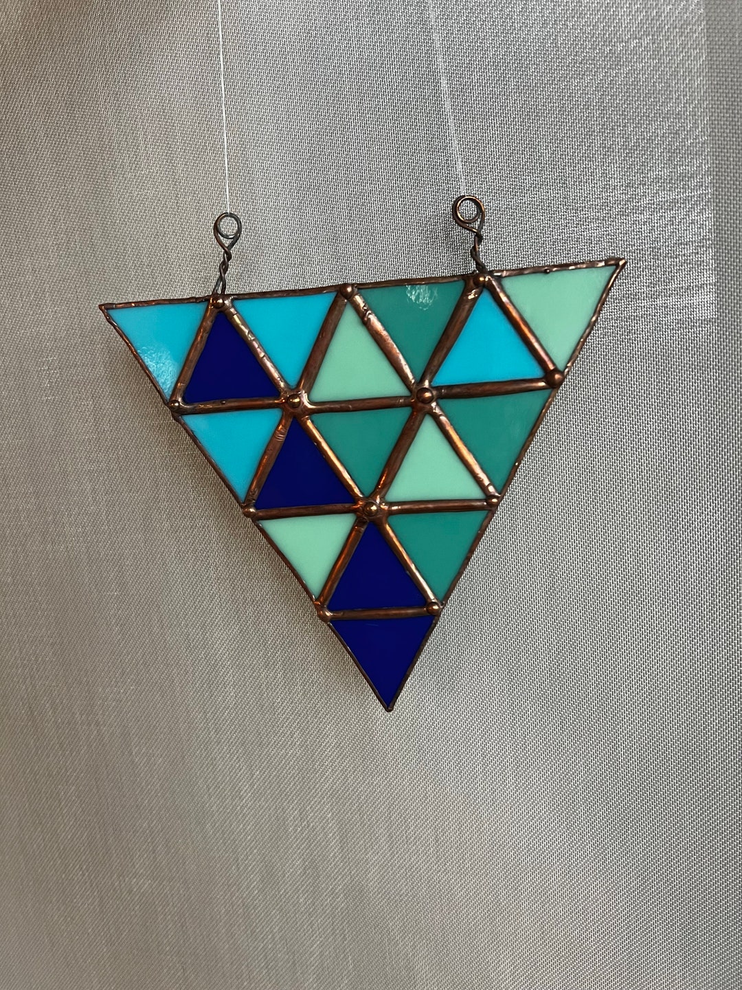 Stained Glass Geometric Triangle - Etsy