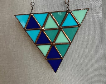 Stained Glass Geometric Triangle