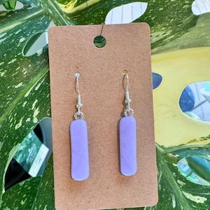Stained Glass Earrings Silver