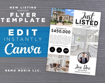 8,5x11 | Elegant 2 Flyer | Canva Template | Immobilien Marketing Template
