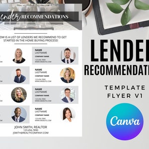 8,5x11 | Kreditgeber Empfehlung Flyer V1 | Canva Template | Immobilien Marketing Template