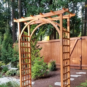 Sturdy Wood Arbor Arch Wedding Arches for Ceremony Wooden Garden Trellis Arbor Climbing Planting Garden Patio Greenhouse