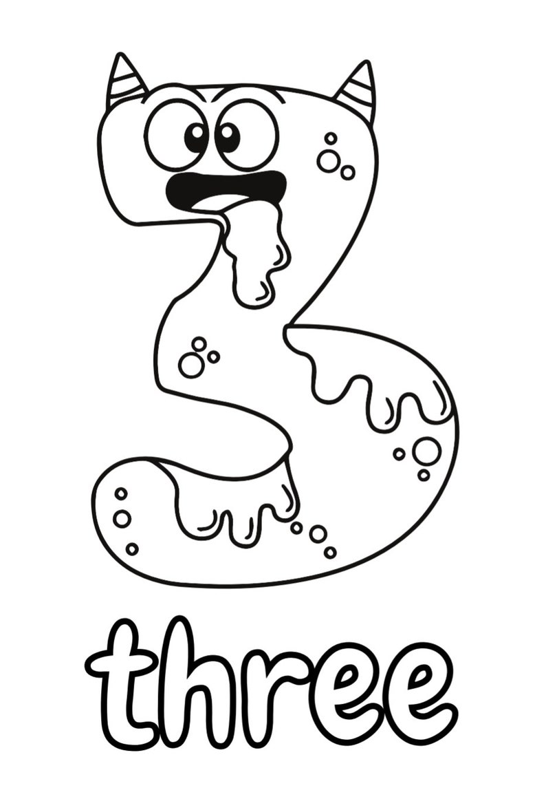 Number Monsters Colouring Book for Toddlers - Etsy