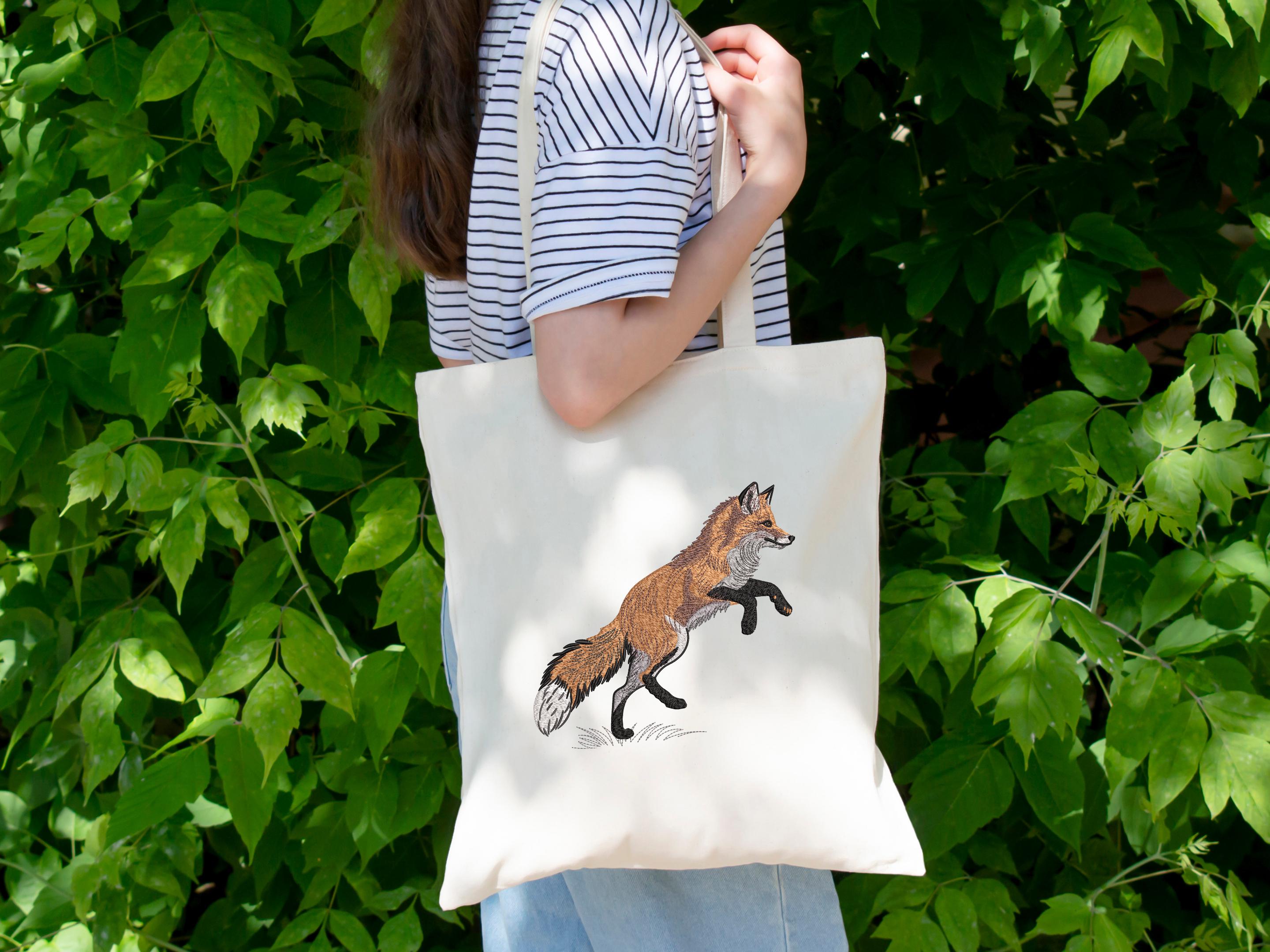 Running Fox Machine Embroidery Design - Playful Woodland Animal for ...