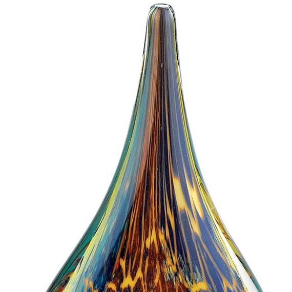 12 Multicolor Art Glass Teardrop On Crystal Base 12 Multicolor Art Glass Teardrop On Crystal Base