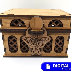 Beautiful Portico Lattice Box — SVG and PDF digital files for Glowforge Mira Thunder Omtech laser cutter