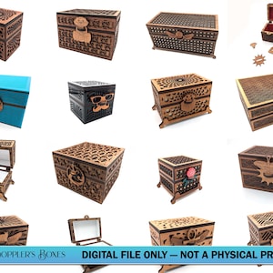 Doppler's Box Design Collection, deel 2: digitale SVG- en pdf-bestanden voor Glowforge Mira Thunder Omtech Xtool-lasersnijders