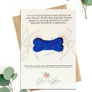 Pet Sympathy | Dog Cat Condolence | Loss | Memorial | Full Size Greeting Card with Envelope | Flower Seed Paper | Plantable