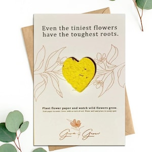 Message inspiré de carte de voeux | Toutes les occasions | Carte de voeux pleine dimension avec enveloppe | Papier graines de fleurs | Plantable