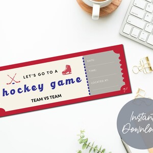 Hockey | Sporting Voucher | Instant Download | Printable | Personalized | Ticket, Certificate, Birthday, Coupon, Anniversary, Sports