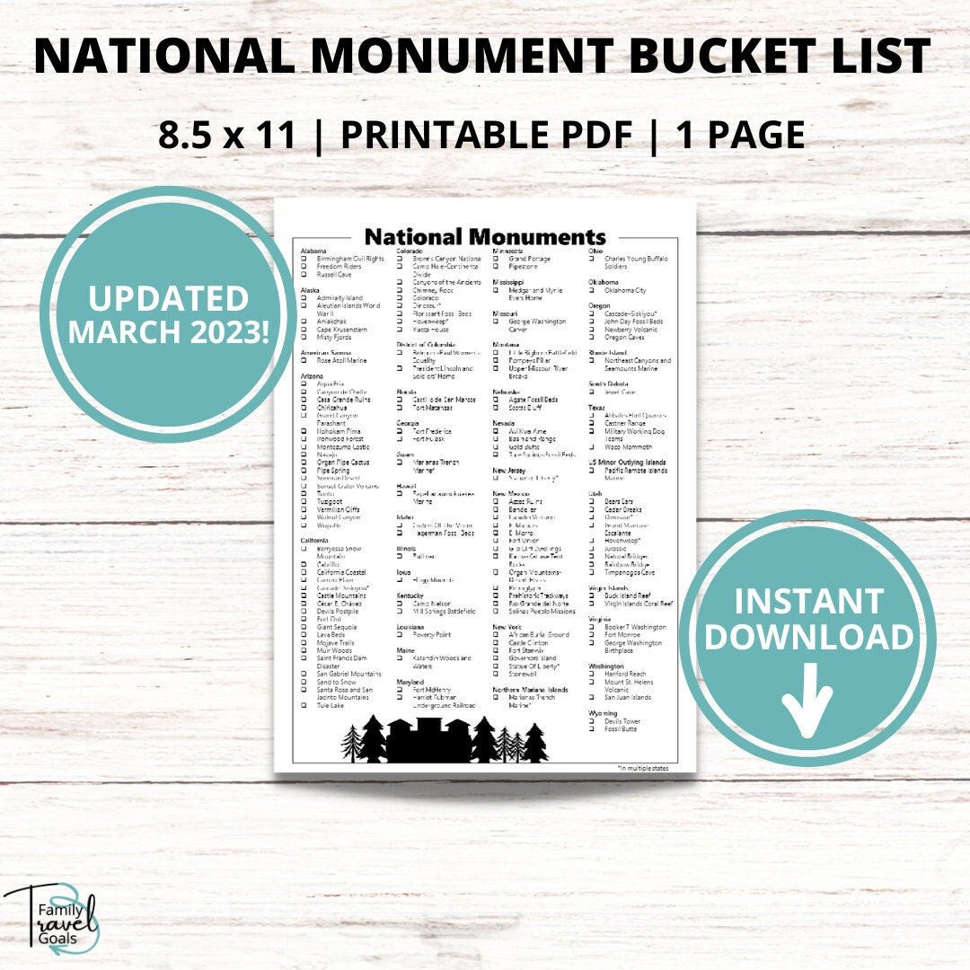 US National Monument Checklist Updated In 2023 Printable Bucket List Il Fullxfull.4762343906 A5iq 
