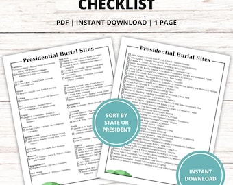 Liste für Nachverfolgungen von US-Präsidenten, wenn Sie die Gräber der USA besuchen wollen