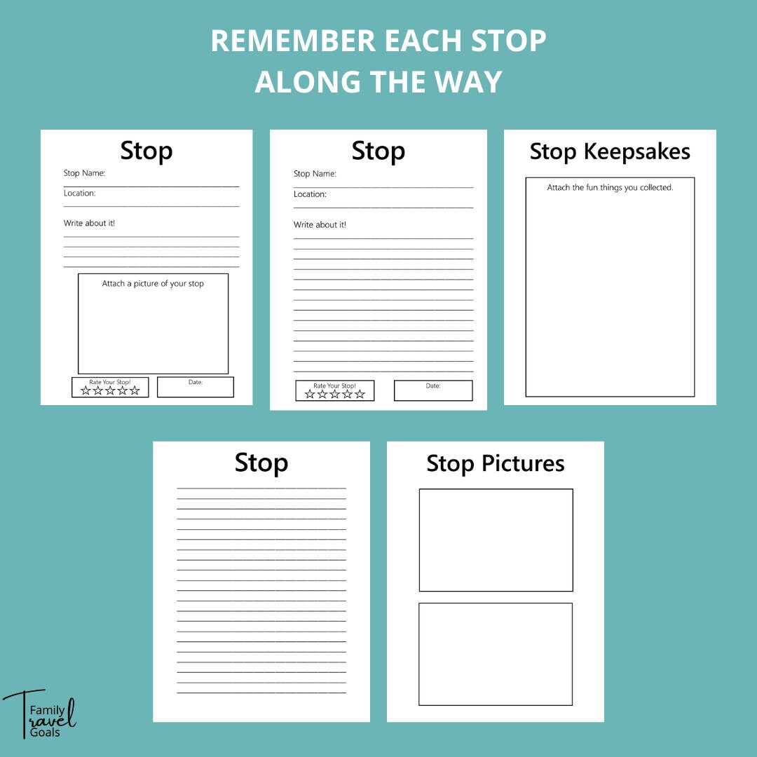 Road Trip Journal, Printable Travel Journal, Road Trip Activity, Family ...