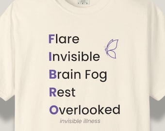 Invisible Illness Apparel Fibromyalgia Shirt Women Chronic Pain Shirt Spoonie Life Awareness Fibro Warrior Top Brain Fog Comfort Flare Day