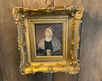 An 18th century, gilt framed portrait