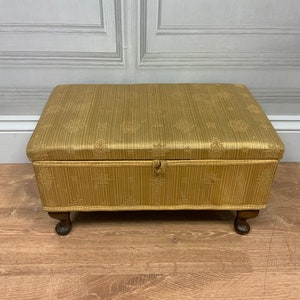 English vintage sewing box/ footstool