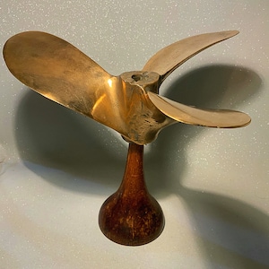 A stunning English brass propeller