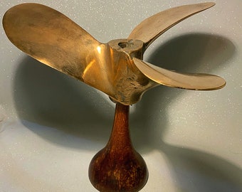 A stunning English brass propeller