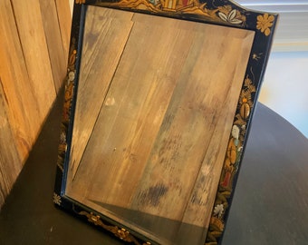 Chinoiserie mirror, hand painted mirror, easel mirror