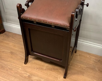 sgabello per pianoforte antico inglese