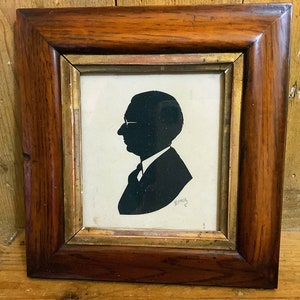 Silhouette portrait in a frame