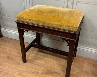 English antique stool, piano stool, upholstered stool, stool