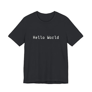 Hello World-shirt - zacht katoenen t-shirt - grappig programmer-geekshirt