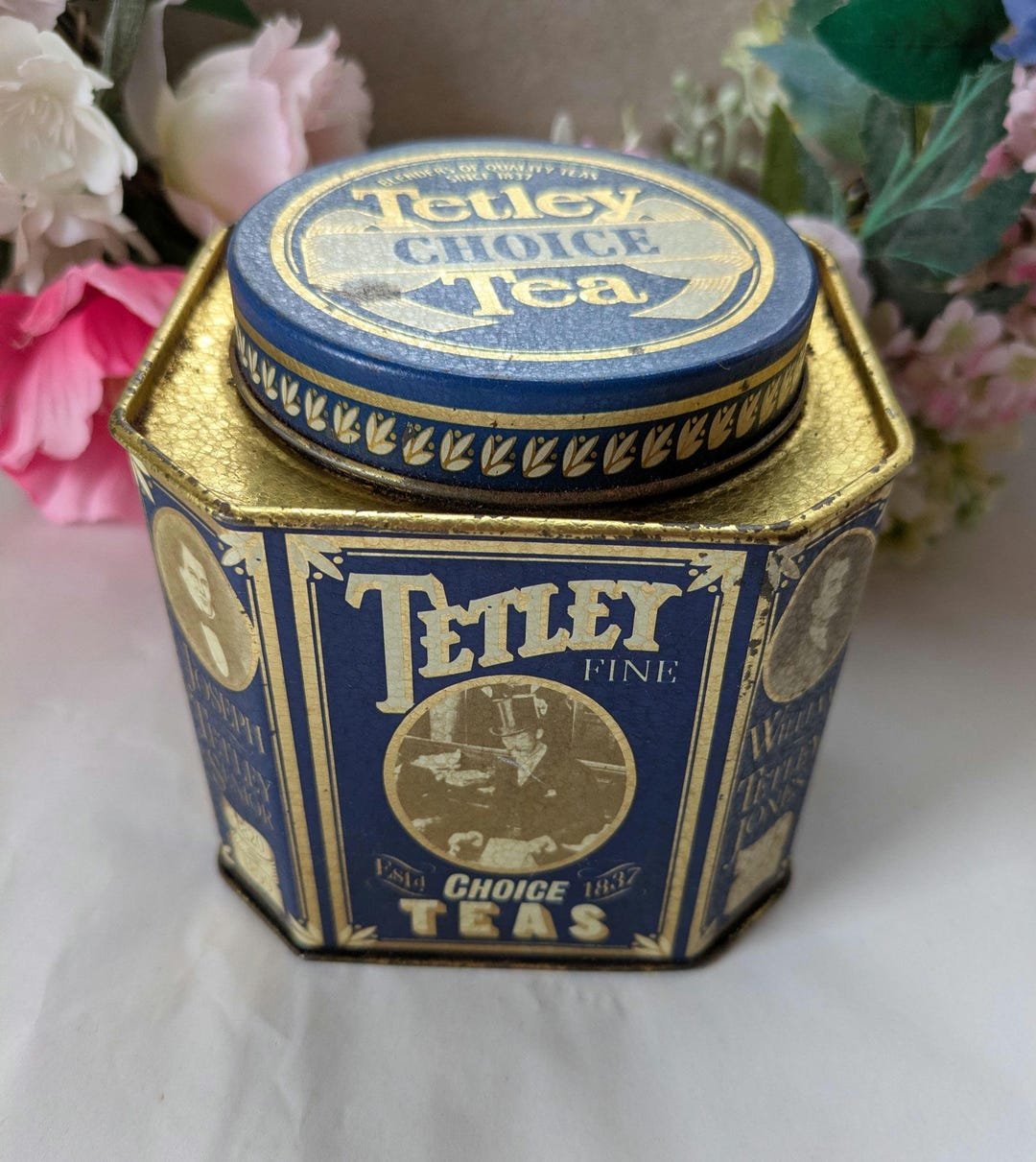 Vintage Tetley Tea Caddy Tin - Etsy