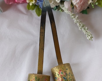 Vintage/Antique Hand Painted Shoe Rests/Shoe Lasts